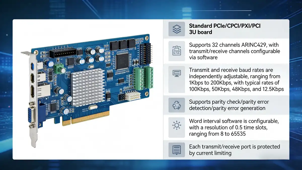 32-channel ARINC429 board