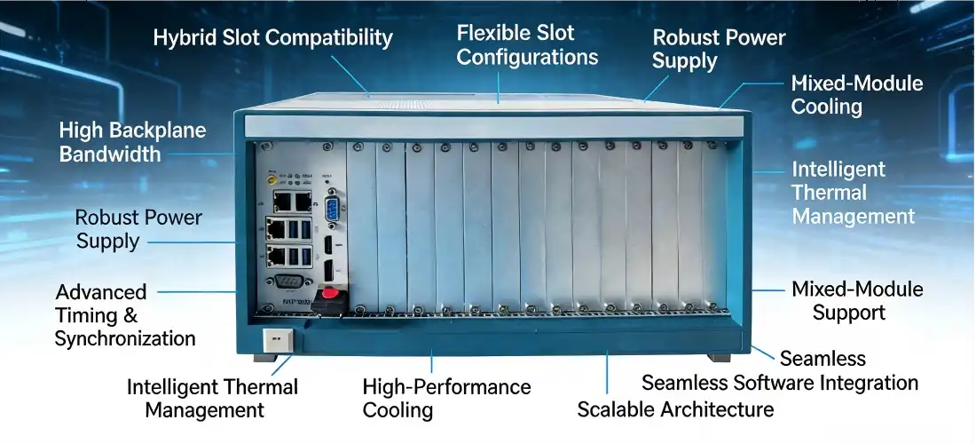 14-Slot Mixed-Plug PXle Chassis 14-Slot Mixed-Plug PXle Chassis
