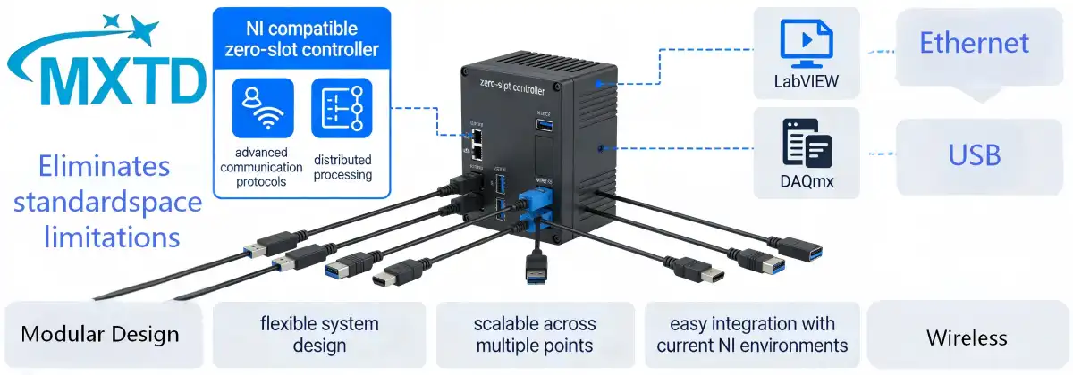 NI compatible zero-slot controllers