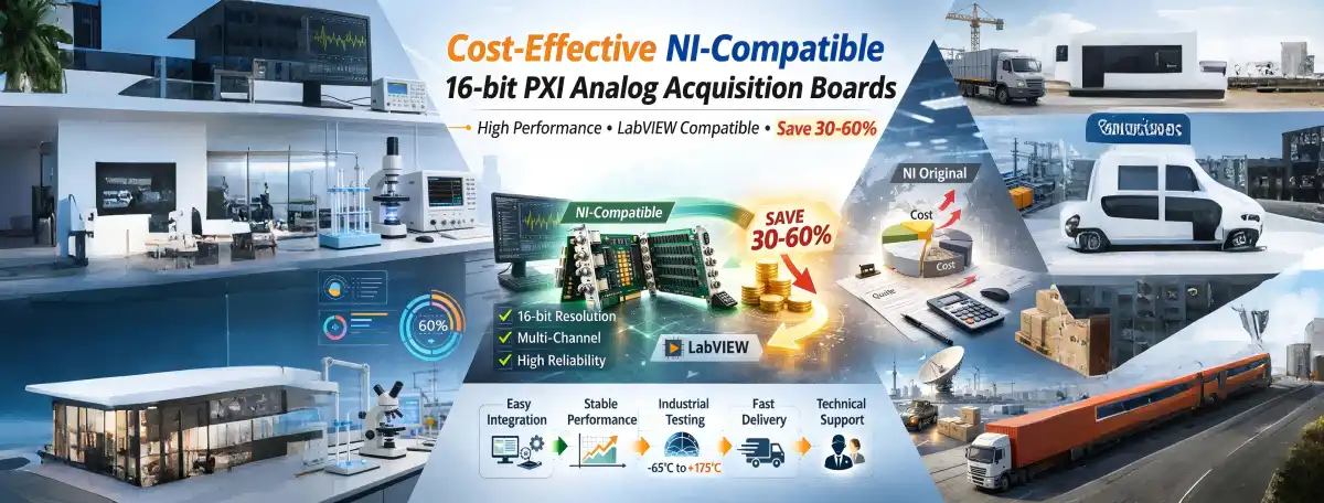 NI-compatible 16-bit PXI analog acquisition board NI-compatible 16-bit PXI analog acquisition board