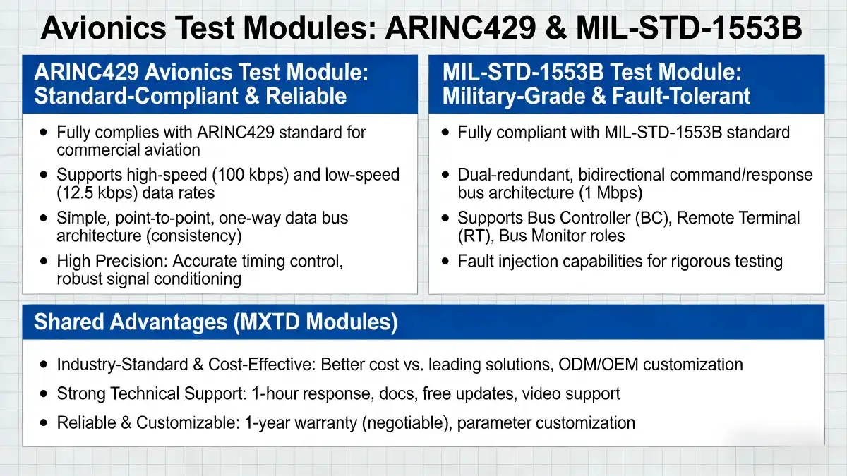 Avionics Test Module:ARINC429&MIL-STD-1553B Avionics Test Module:ARINC429&MIL-STD-1553B