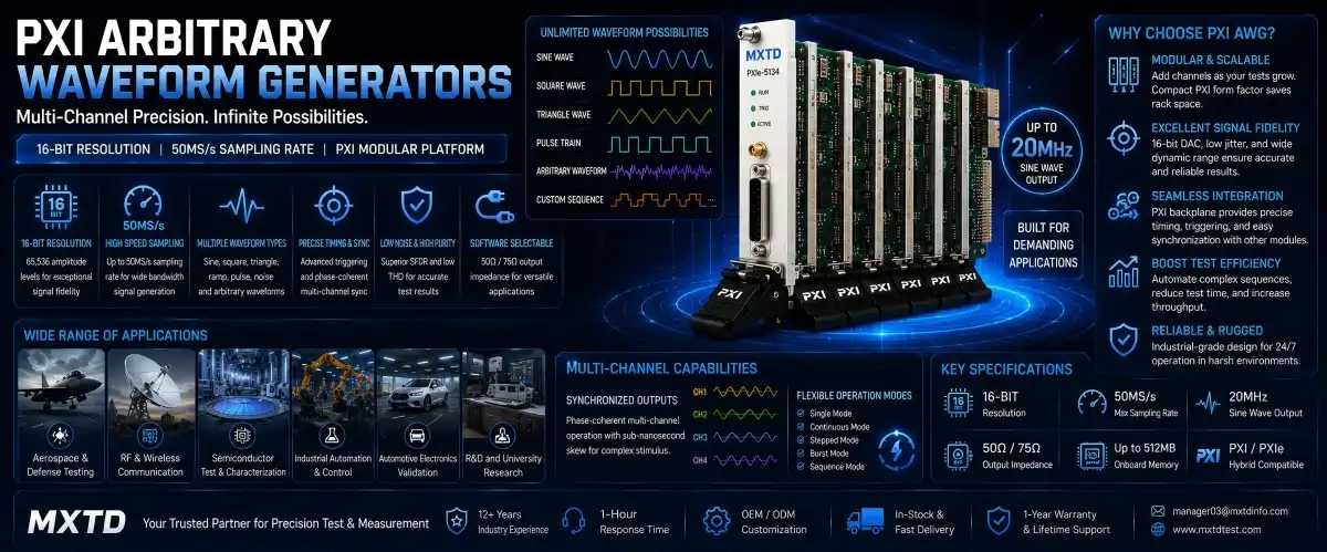 PXI arbitrary waveform generators PXI arbitrary waveform generators