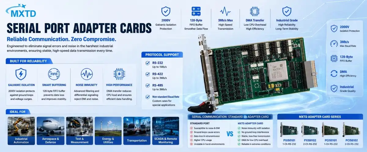 Serial port adapter card