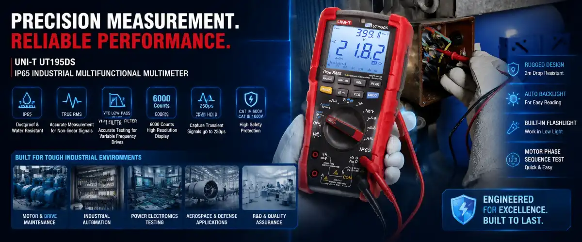 UT195DS Multifunctional Multimeter IP65 UT195DS Multifunctional Multimeter IP65