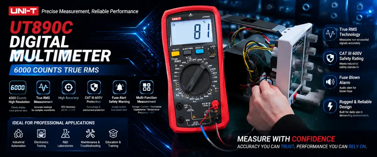 UT890C Digital Multimeter 6000 Count