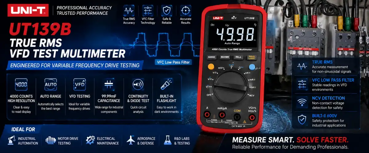 UT139B True RMS VFD Test Multimeter