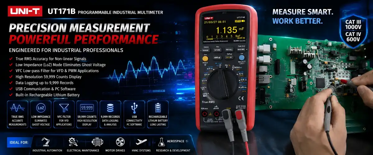 UT171B Programmable Industrial Multimeter