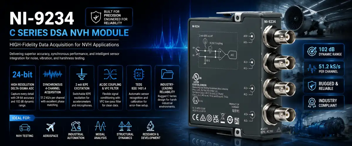 NI-9234 C Series DSA NVH Module