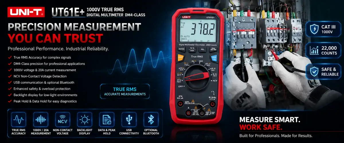 UT61E+ 1000V True RMS Digital Multimeter DM4-Class