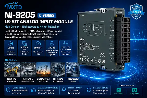 Why Choose NI-9205 C Series 16 Bit AI Module for DAQ Systems?