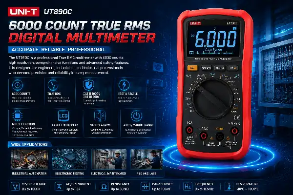 Complete Guide to UT890C Digital Multimeter 6000 Count Functions